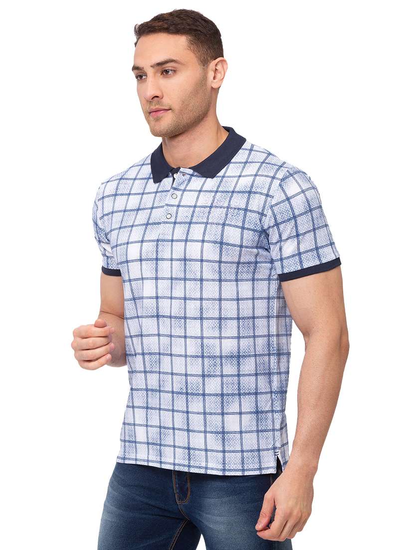 white checkered polo t-shirt - 17615557 -  Standard Image - 1