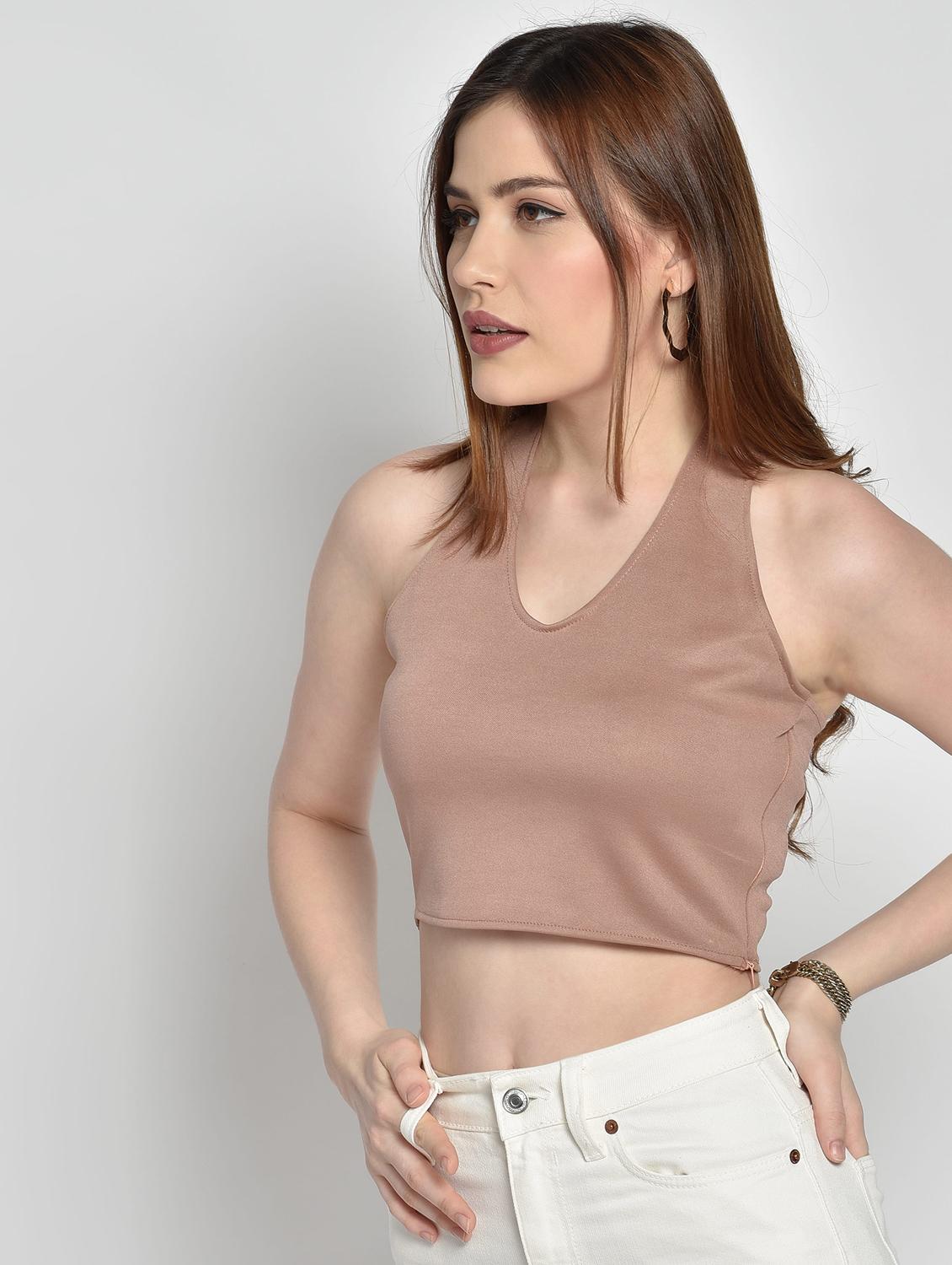 halter neck crop top - 17619884 -  Standard Image - 1
