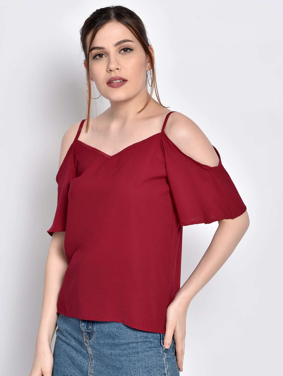 women's straight shoulder strap top - 17619885 -  Standard Image - 1