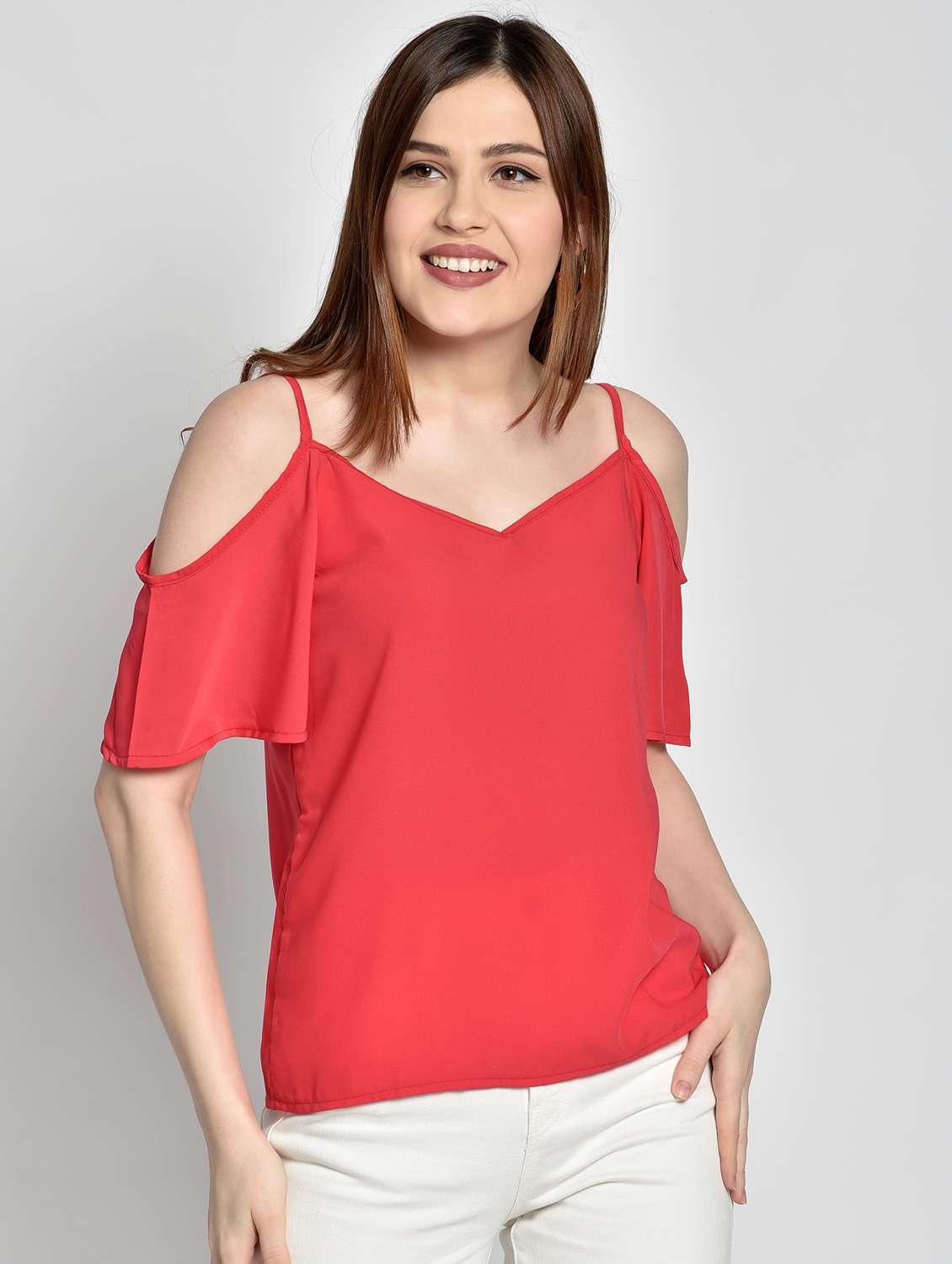 women's straight sweetheart neck top