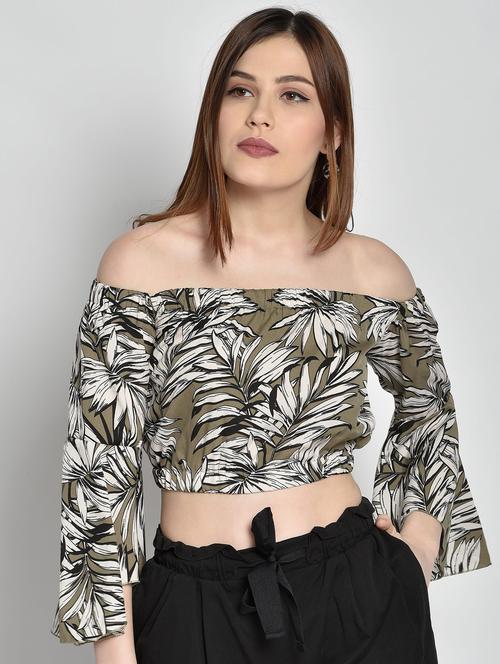 women's crop off shoulder top - 17619888 -  Standard Image - 0