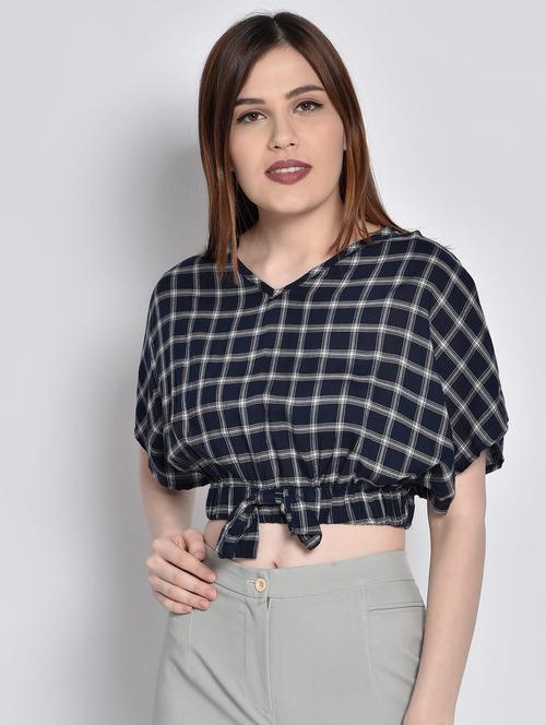women's crop v neck top - 17619889 -  Standard Image - 0