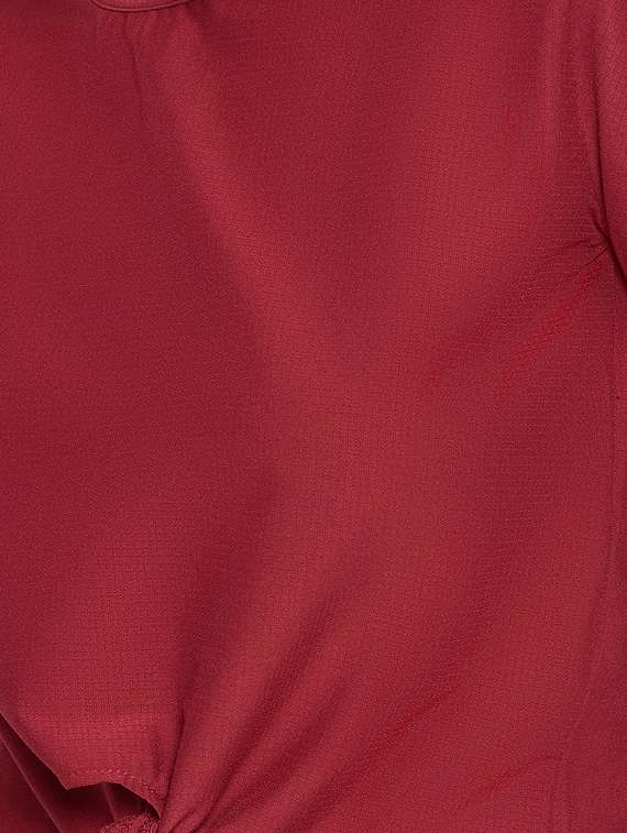 women's crop round neck top - 17619897 -  Standard Image - 4