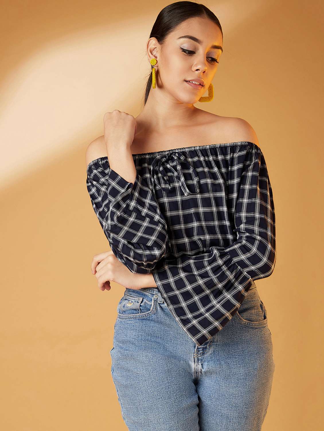 women's crop off shoulder top