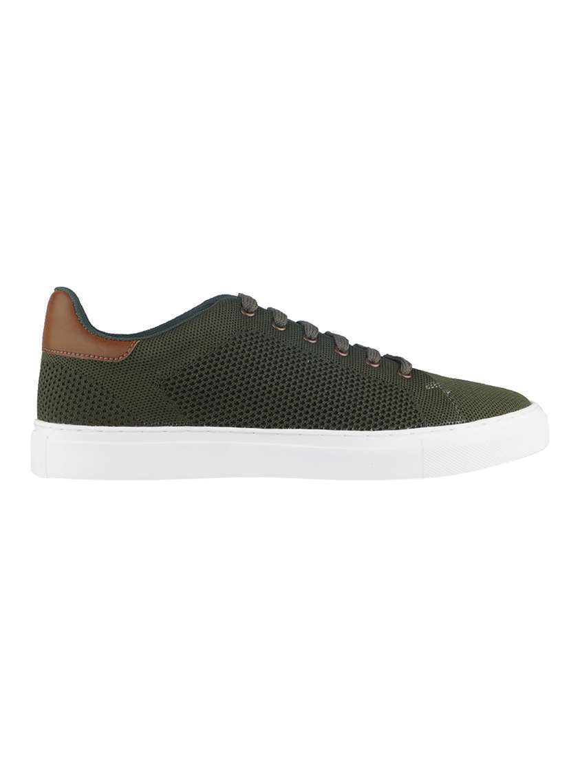 green mesh & synthetic lace up sneakers - 17620426 - Standard Image - 1