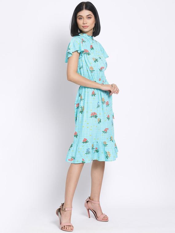 tie front a-line dress - 17620619 - Standard Image - 1