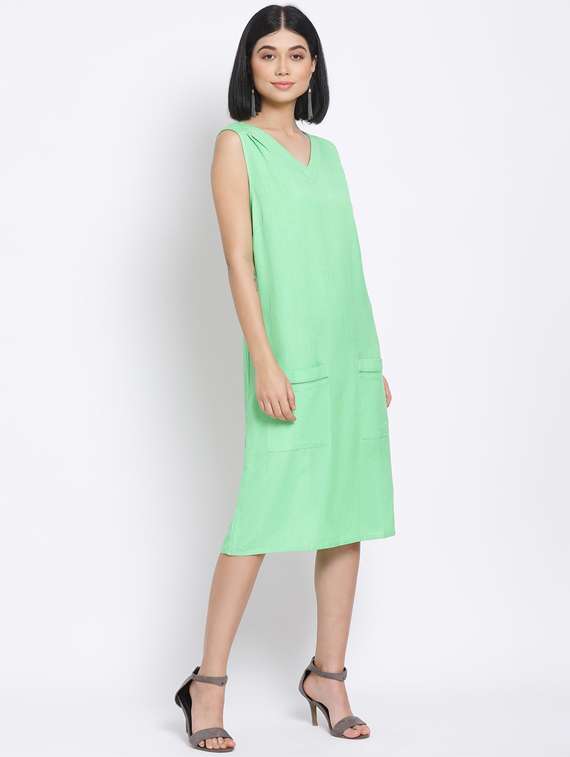 women's solid dress - 17620633 - Standard Image - 1