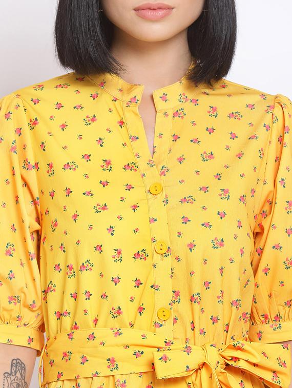 tie front floral romper - 17620638 - Standard Image - 4
