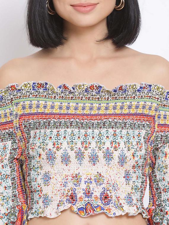 women's crop off shoulder top - 17620651 - Standard Image - 4