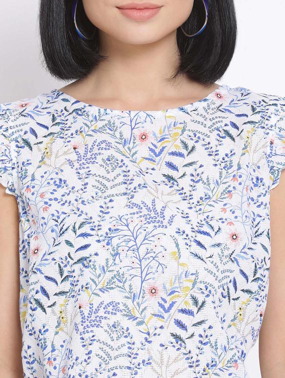 women's straight round neck top - 17620684 - Standard Image - 4