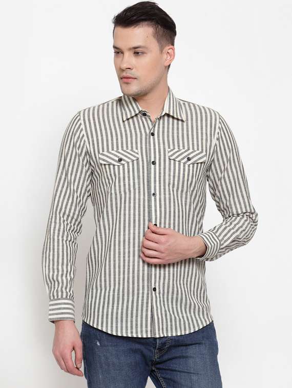 striped casual shirt 