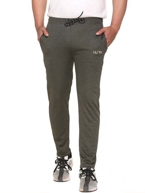 green polyester blend  full length track pant