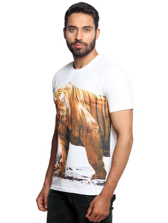 white printed t-shirt - 17620993 -  Standard Image - 1