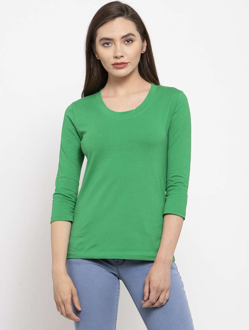 women's plain round neck t-shirt