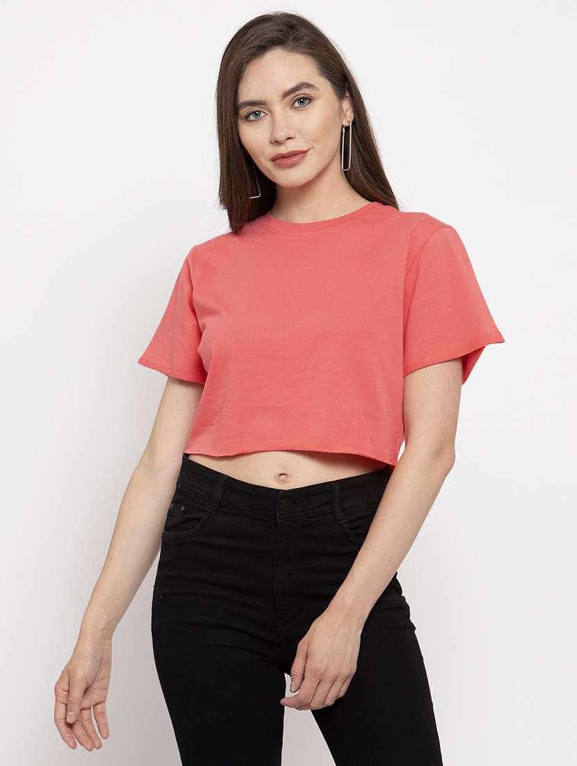 women's plain crew neck t-shirt