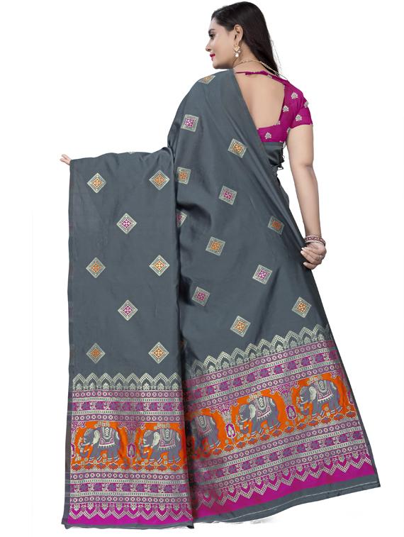 jacquard banarasi saree with blouse - 17623164 -  Standard Image - 1