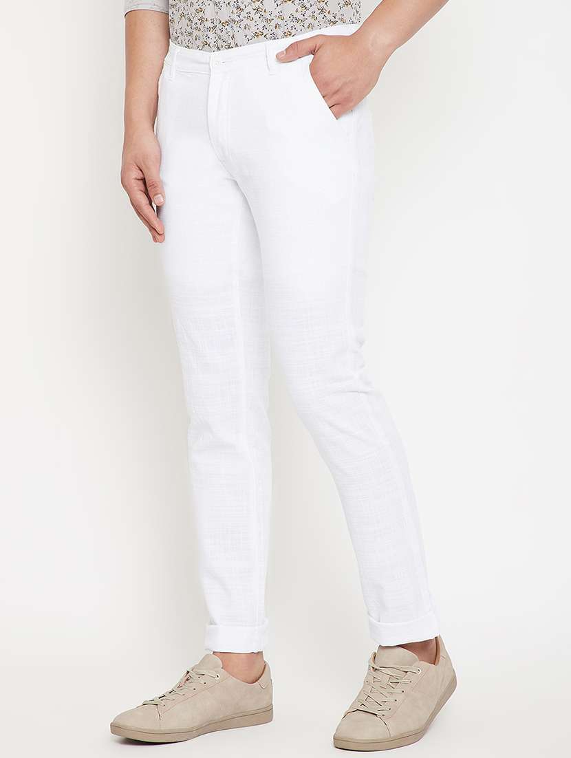 white solid chinos  - 17623952 -  Standard Image - 1