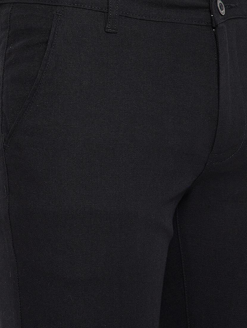 black solid chinos - 17623953 - Standard Image - 4
