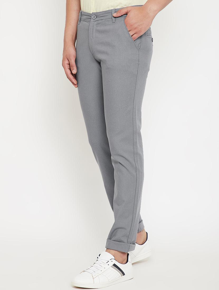 grey solid chinos  - 17623954 -  Standard Image - 1