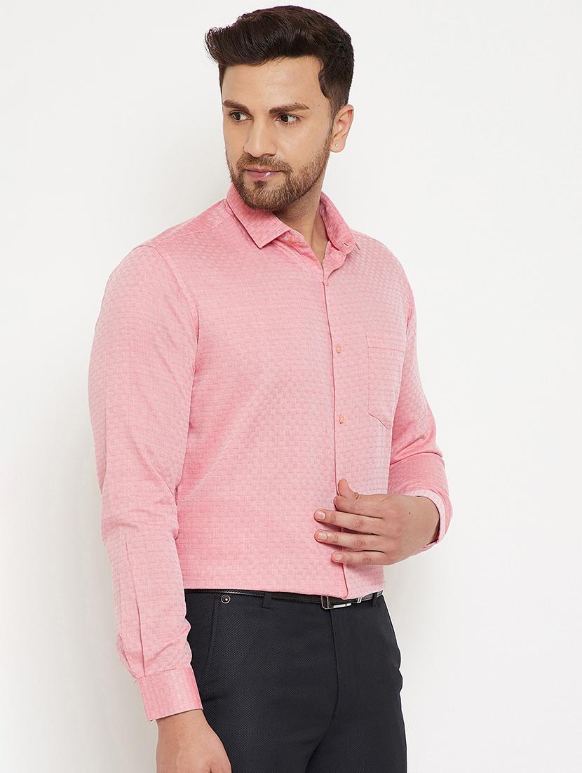 mens self design formal shirt - 17623989 - Standard Image - 1