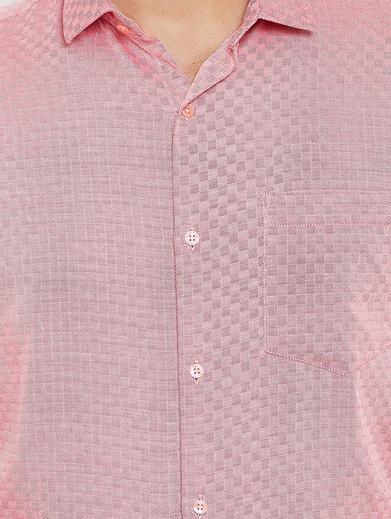 mens self design formal shirt - 17623989 - Standard Image - 4