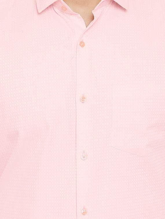 pink printed formal shirt - 17623996 - Standard Image - 4