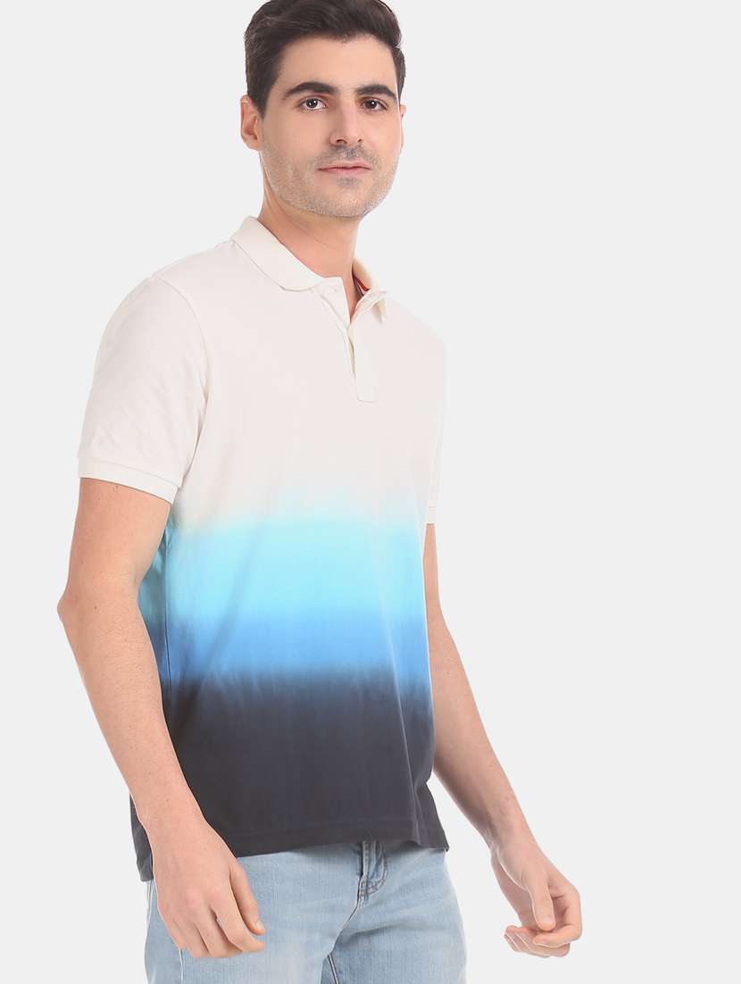 white ombre casual t-shirt  - 17625738 -  Standard Image - 1