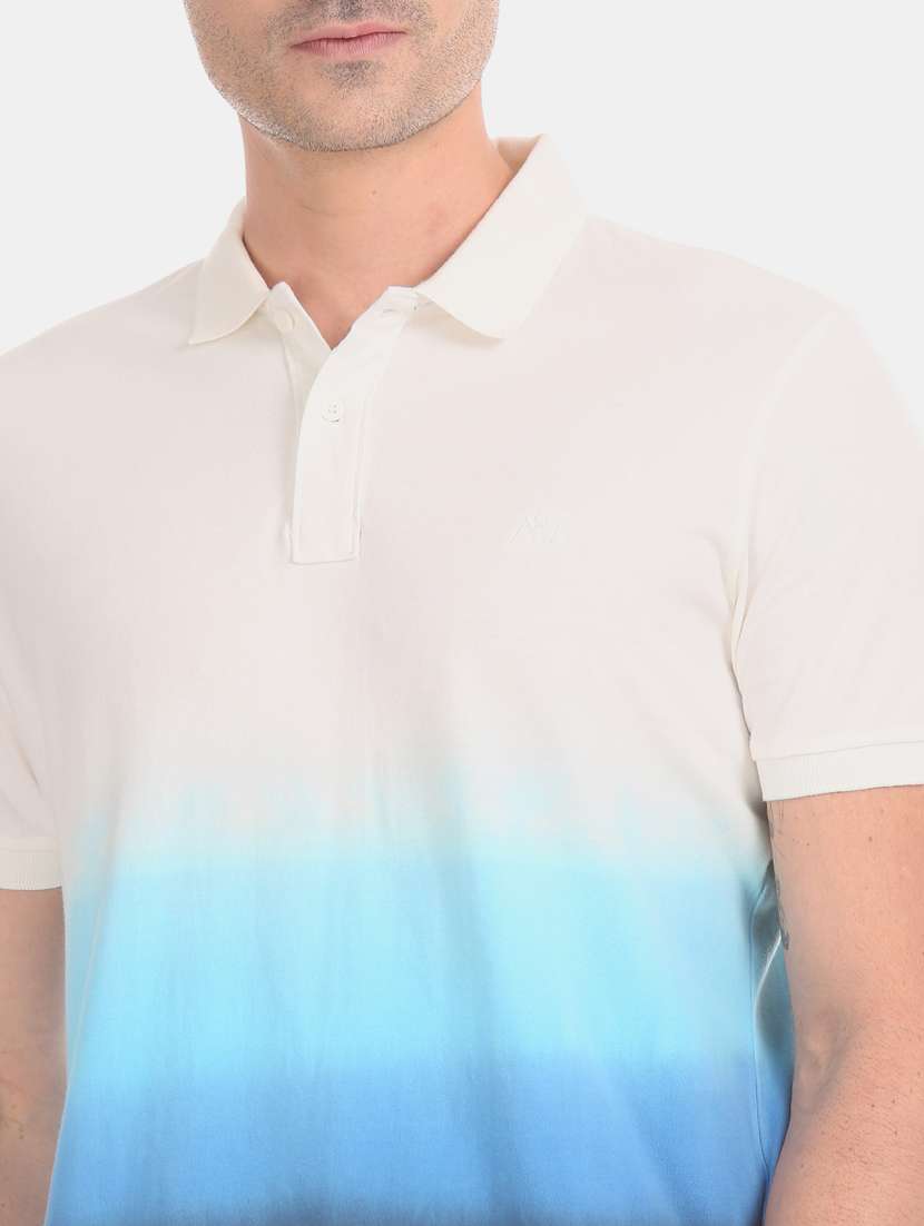 white ombre casual t-shirt  - 17625738 -  Standard Image - 4