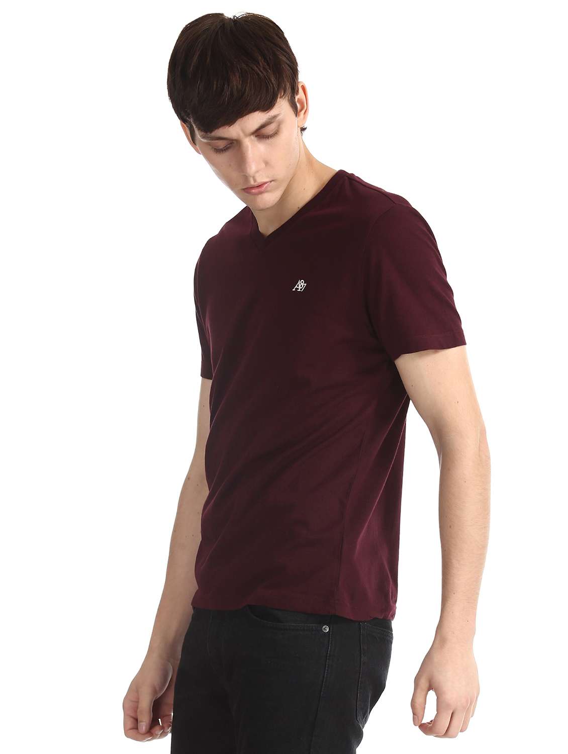 burgundy solid t-shirt - 17626097 -  Standard Image - 1