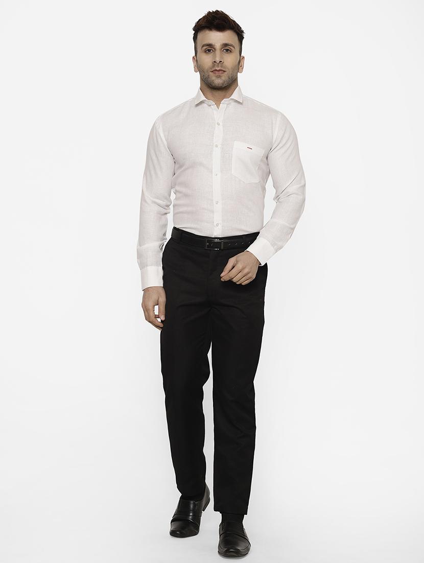 mens solids formal shirt - 17626520 - Standard Image - 4