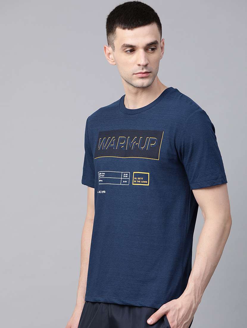 navy blue printed t-shirt - 17628163 -  Standard Image - 1