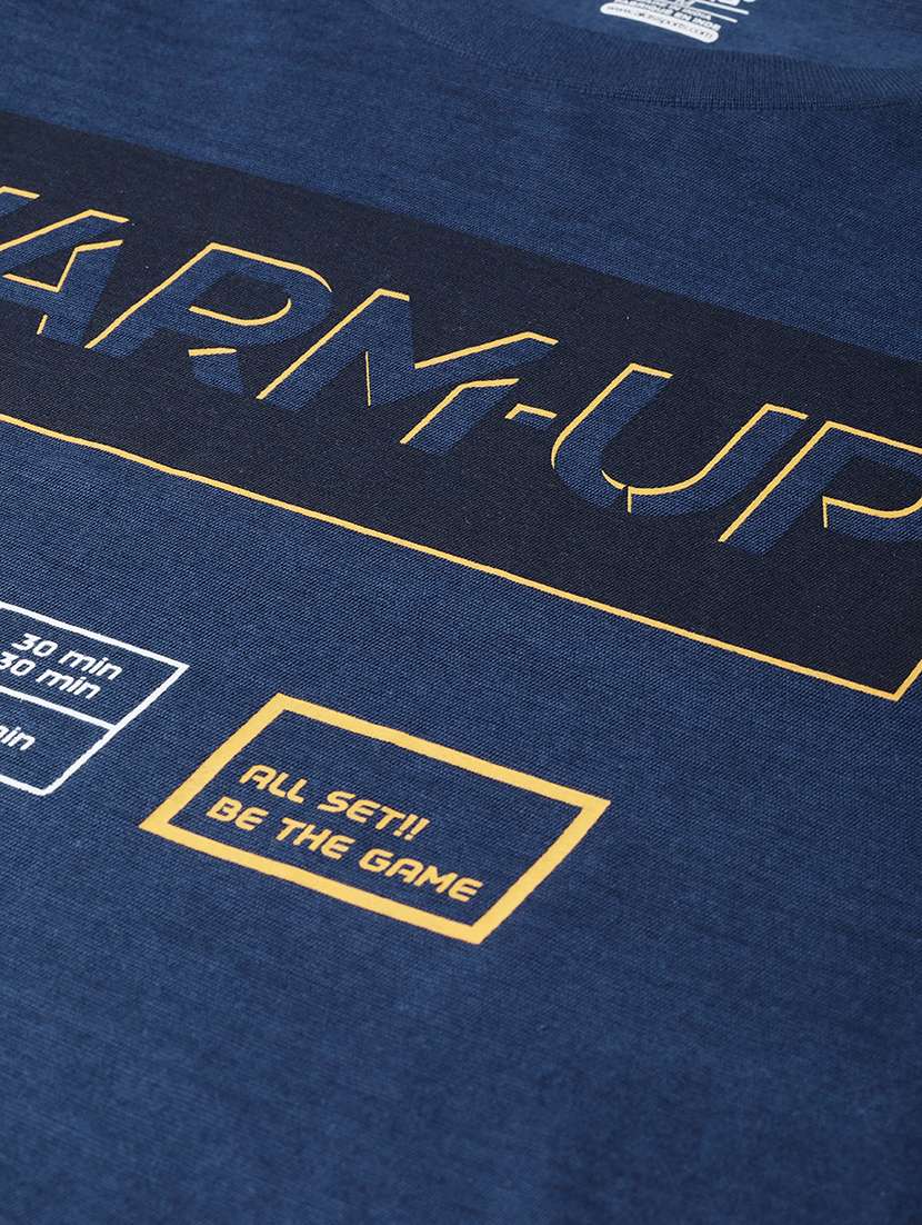 navy blue printed t-shirt - 17628163 - Standard Image - 4