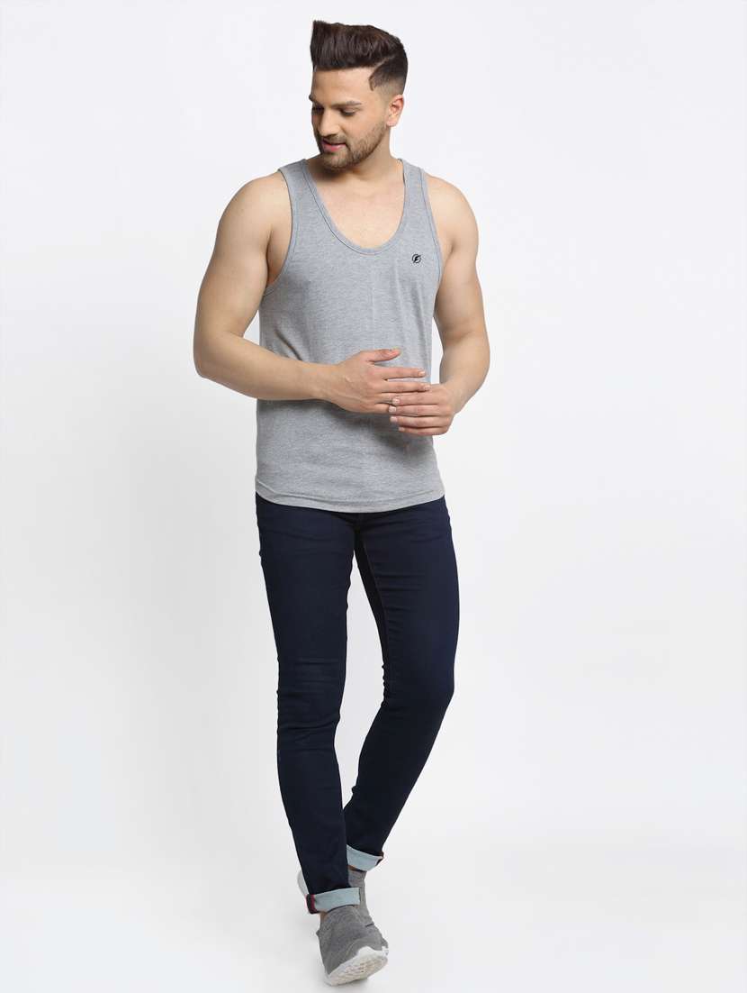 grey solid vest - 17630303 -  Standard Image - 4