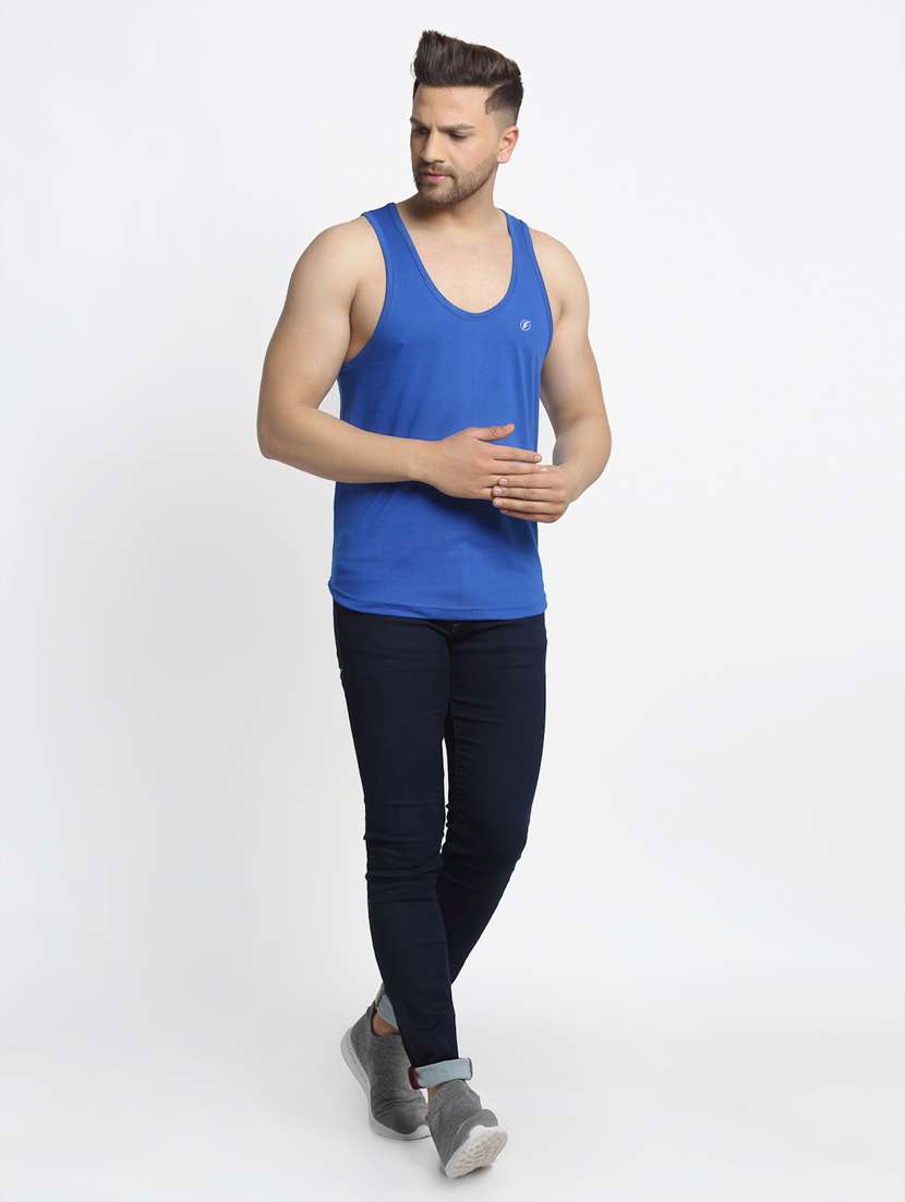blue solid vest - 17630304 -  Standard Image - 4