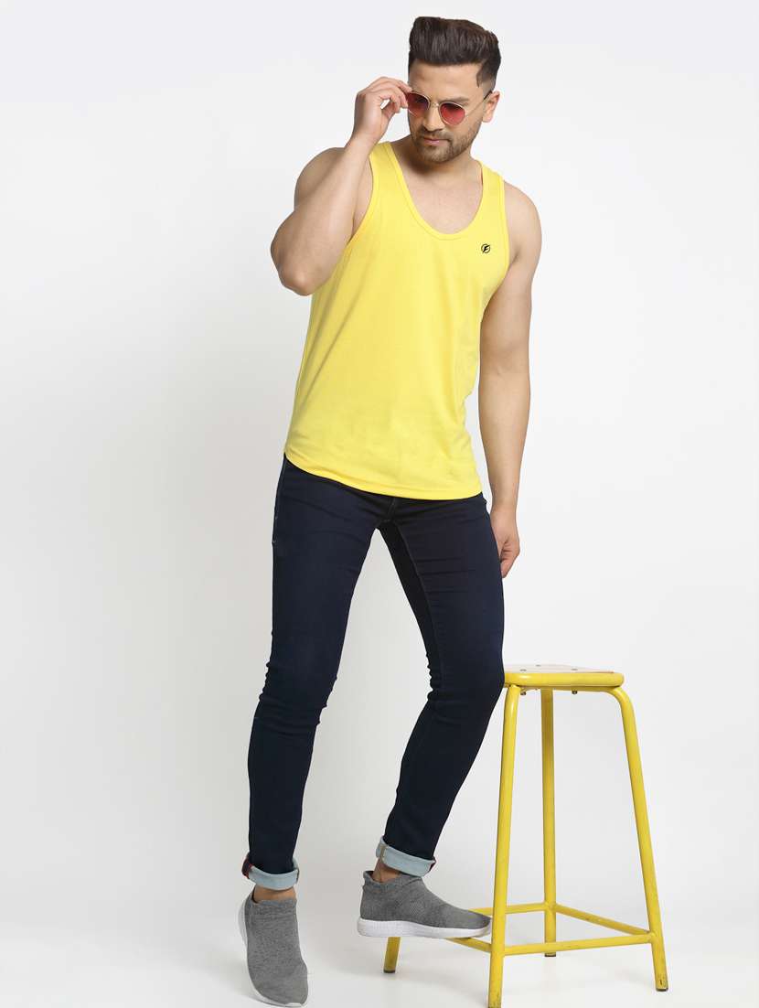 yellow solid vest - 17630305 - Standard Image - 4