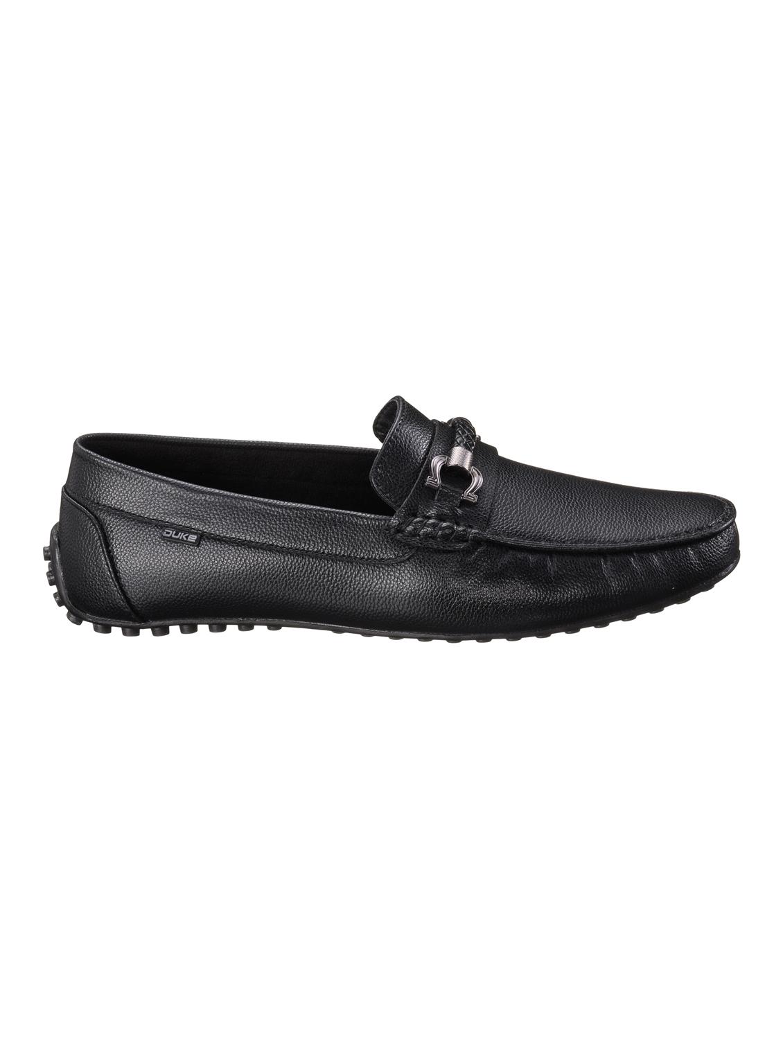 black synthetic slip on loafers - 17630337 - Standard Image - 1
