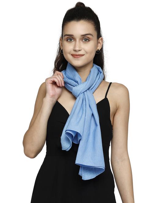 blue viscose stole - 17632577 - Standard Image - 0
