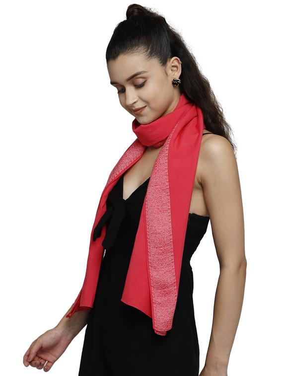 pink viscose stole - 17632578 - Standard Image - 1