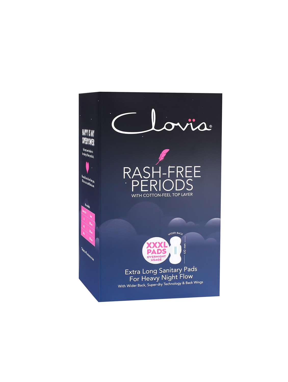 clovia sanitary pads- xxxl for overnight usage - 410mm