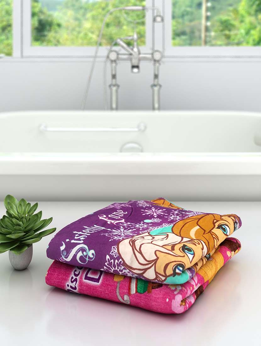 athom trendz disney kids bath towel 60x120 cm pack of 2