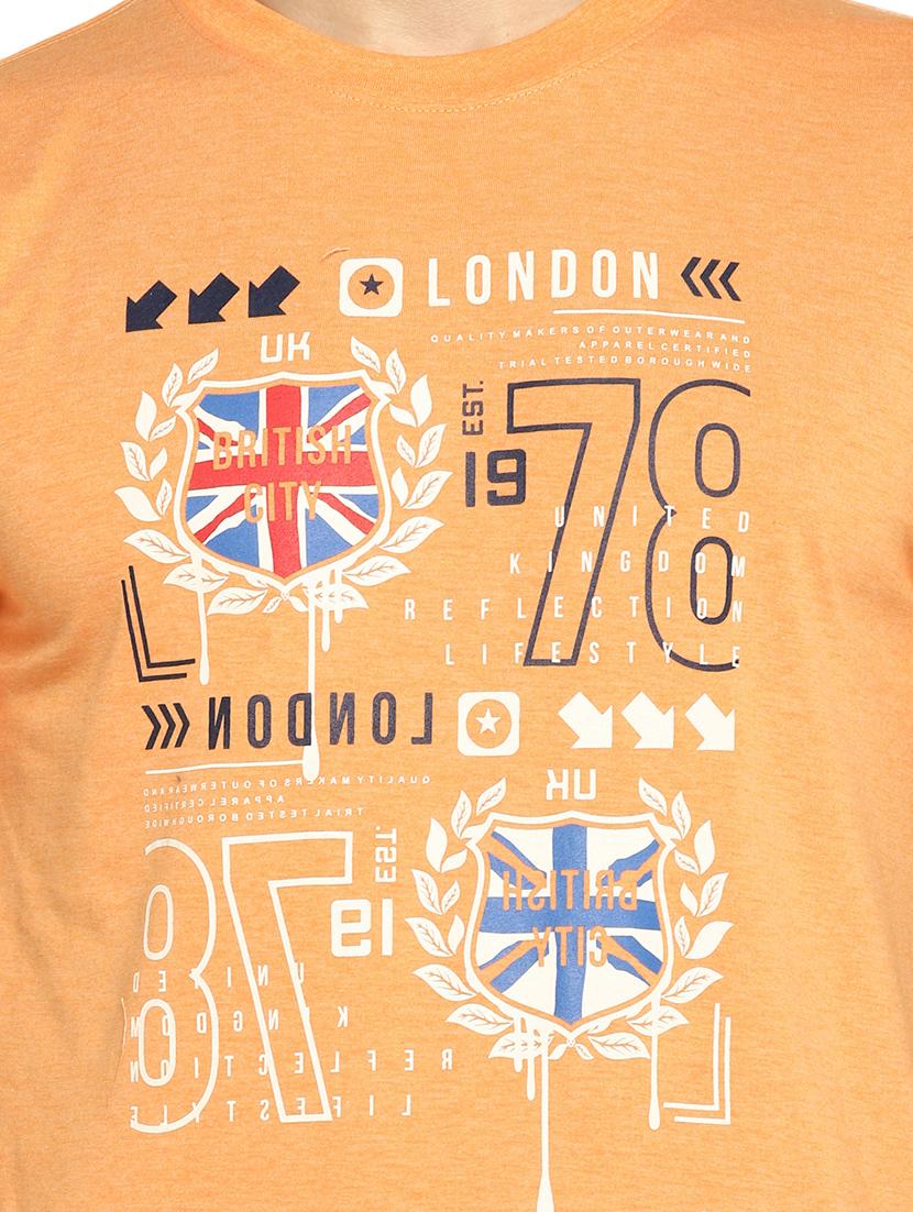 orange printed t-shirt - 17632908 - Standard Image - 4