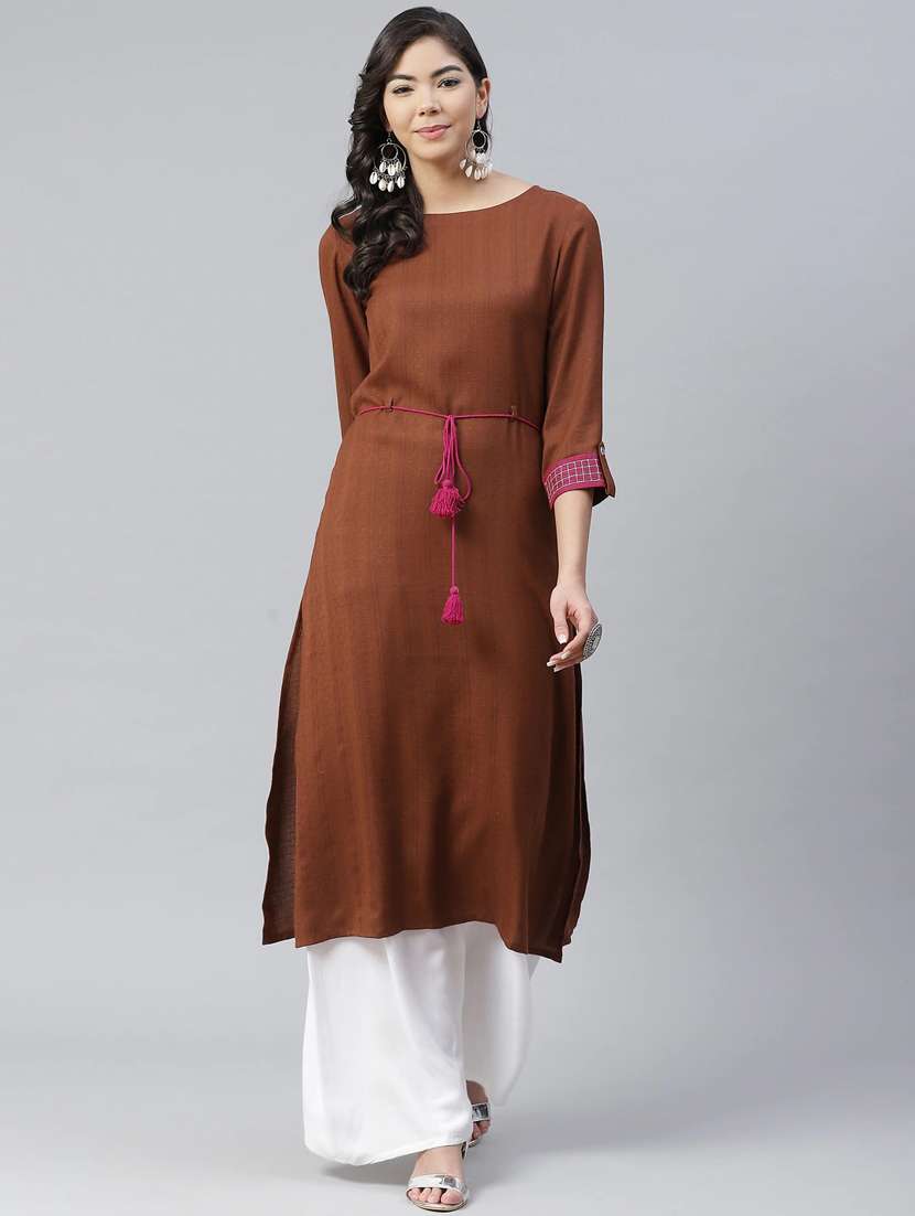 solid a-line kurta
