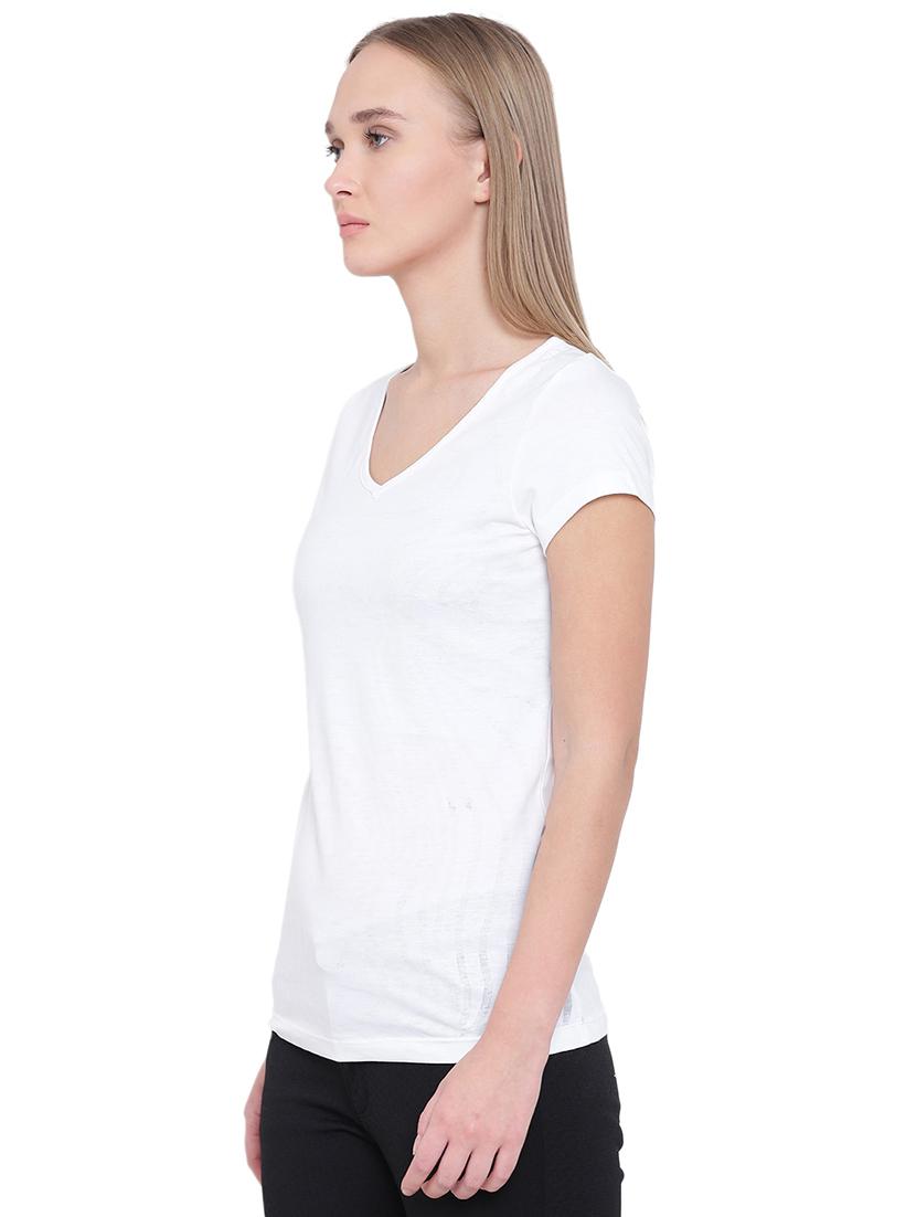 v-neck solid top - 17633037 - Standard Image - 1