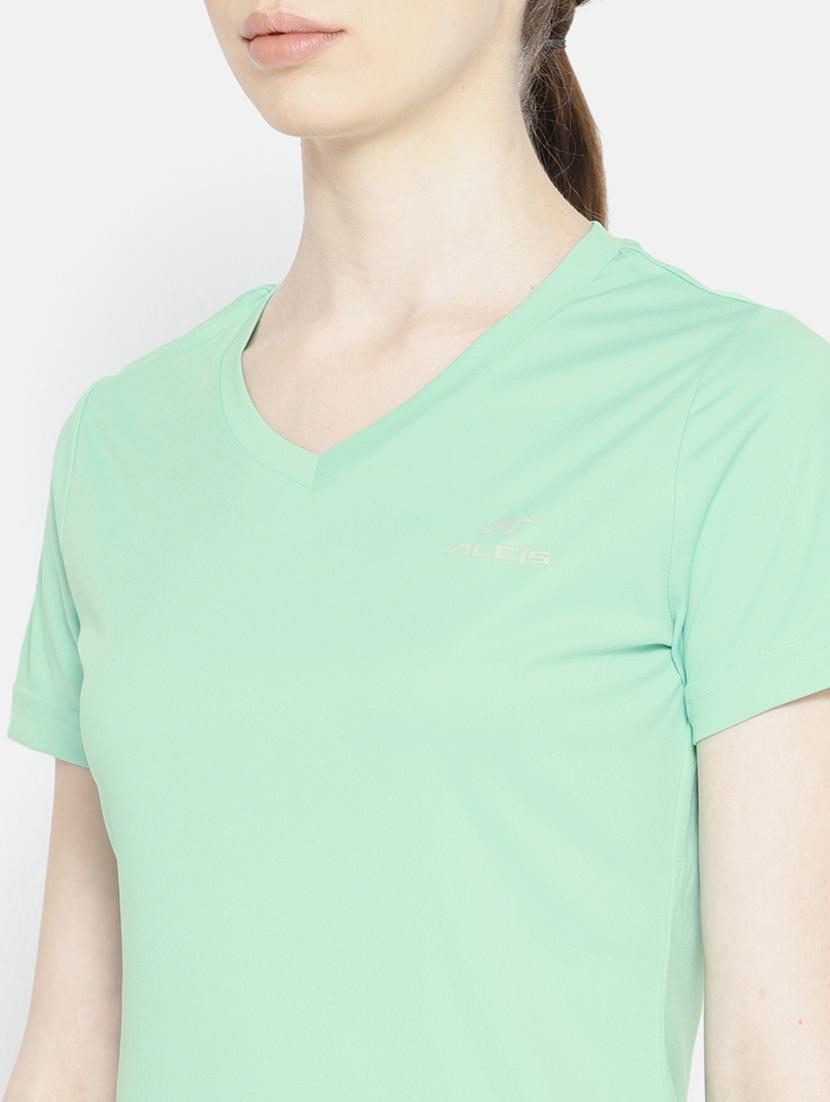 v neck solid tee - 17633070 - Standard Image - 4
