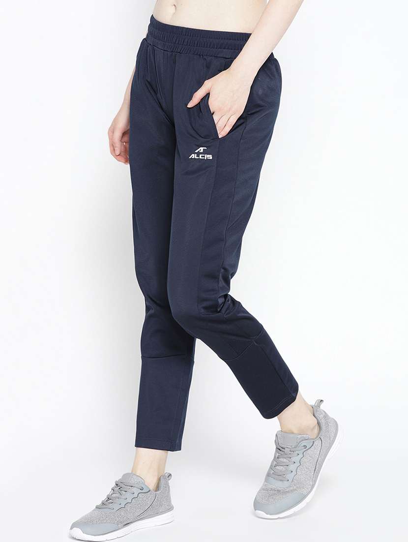 mid rise solid track pants  - 17633084 -  Standard Image - 1