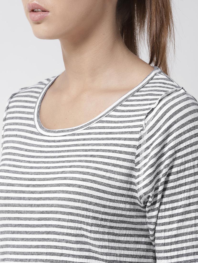 round neck striped tee - 17633109 - Standard Image - 4