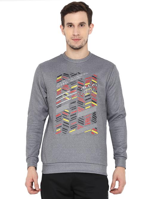 grey printed sweatshirt - 17633134 - Standard Image - 0
