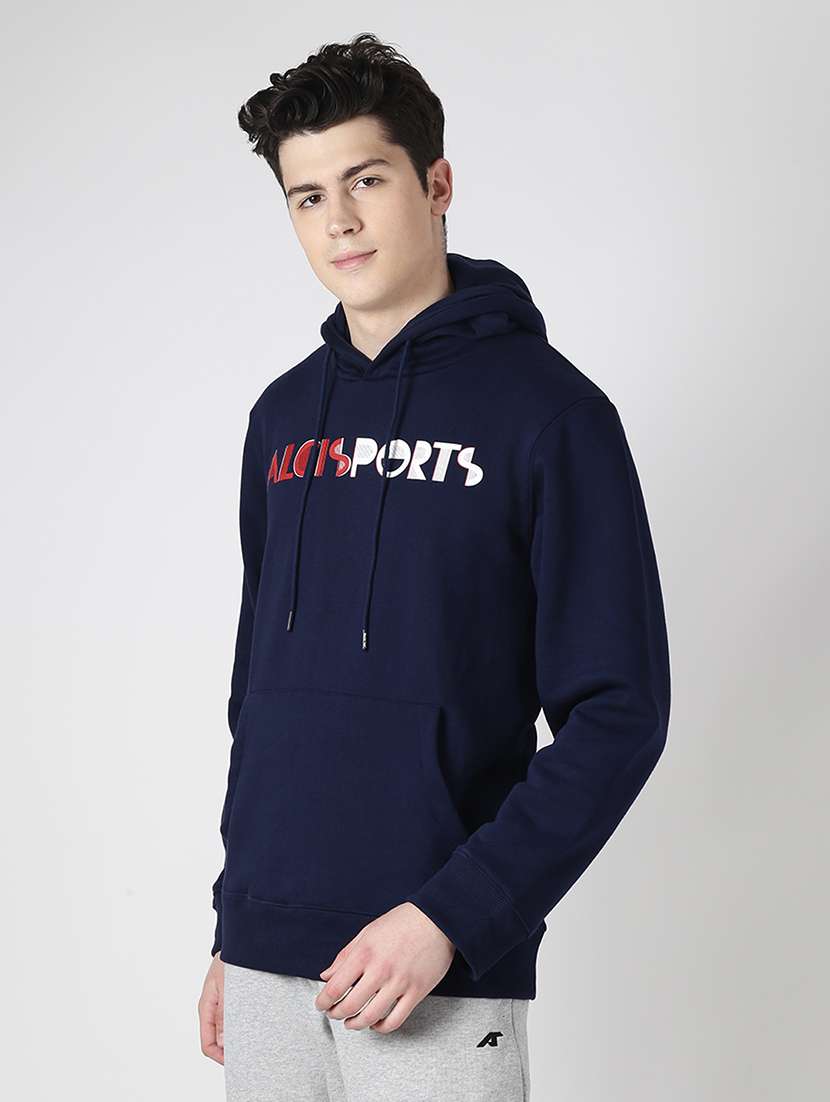 navy blue printed sweatshirt - 17633223 -  Standard Image - 1
