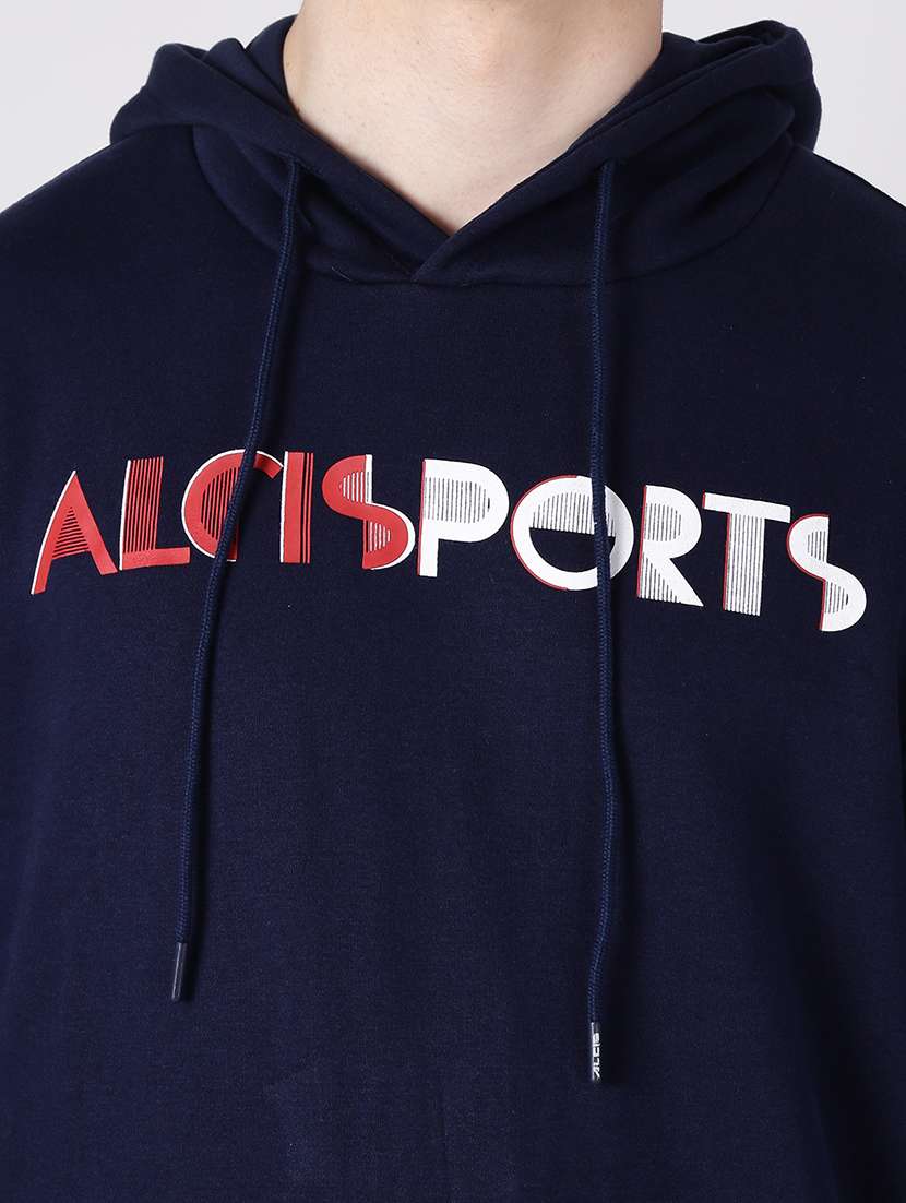 navy blue printed sweatshirt - 17633223 -  Standard Image - 4