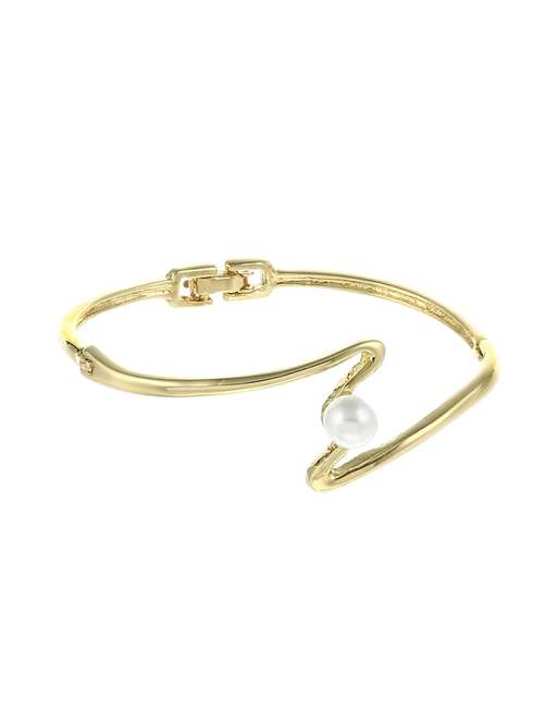 gold metal bangle bracelet - 17633477 -  Standard Image - 0